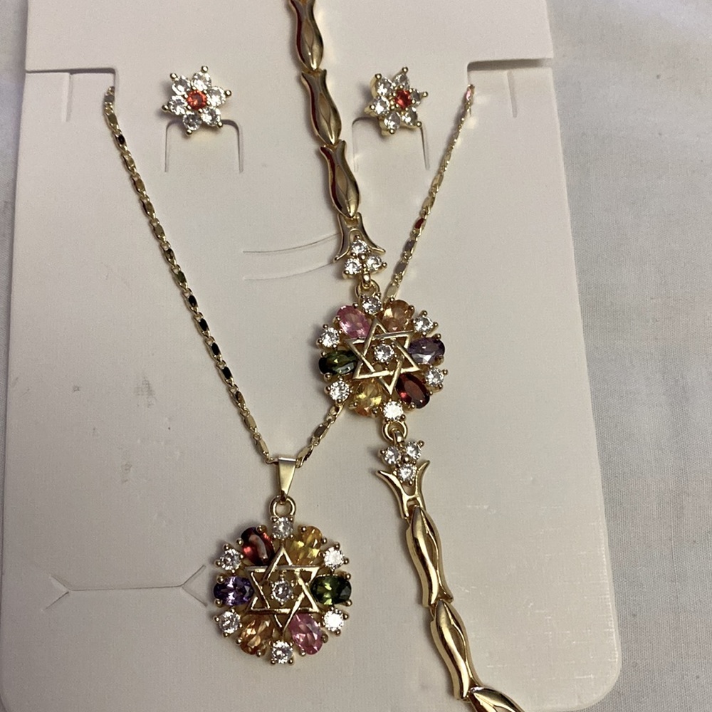 Set,3 parts ,Star Stainless Steel Necklace bracelet and earrings